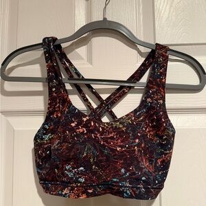 Lululemon Floral Crisscross Sports Bra
